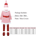New Arrival Children New Year Holiday Dress Up Green the Elf Boy Christmas Outfit Pink Elf Girls Costume